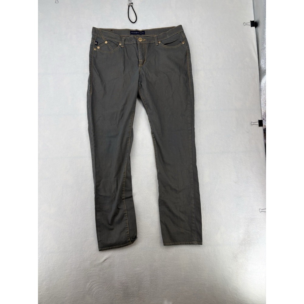 Rock and Republic Berlin Amount Stretch Jeans Gray Gold Shimmer 14M R010151